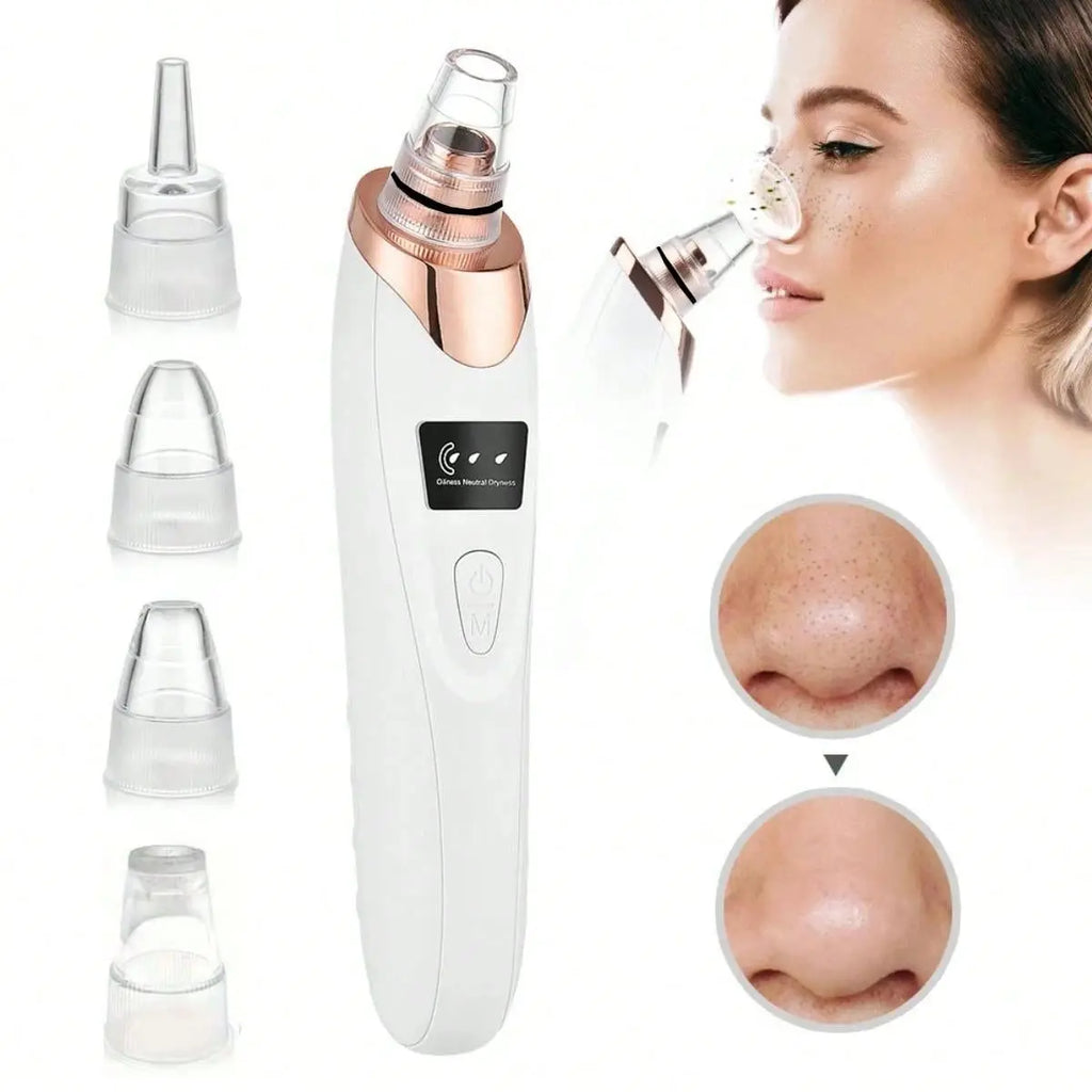 Portable Electric Blackhead Vacuum Remover Kit, Removes Blackheads & Whiteheads, Facial & Skin Care Device, 400mAh