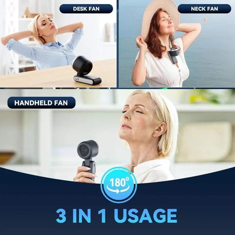 Rechargeable Lithium Battery USB Charging Travel Mini Fan ventilateur de cou ventilador de cuello handheld fan fan rechargeable
