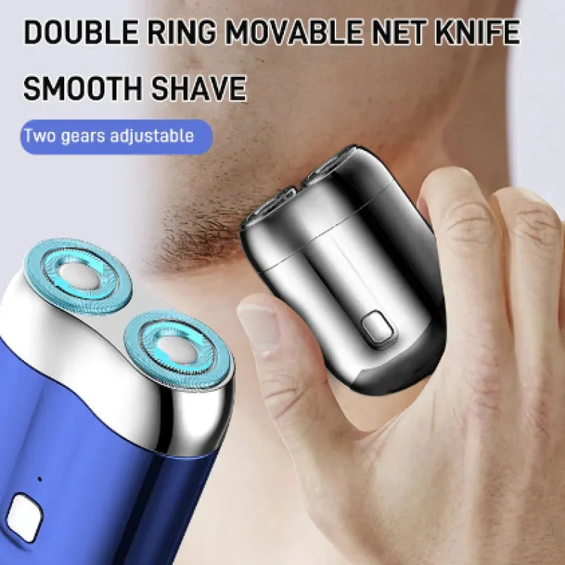 USB Rechargeable Men's Electric Shaver, Portable Waterproof, Whole Body Washable Travel Shaver for Daily & Travel