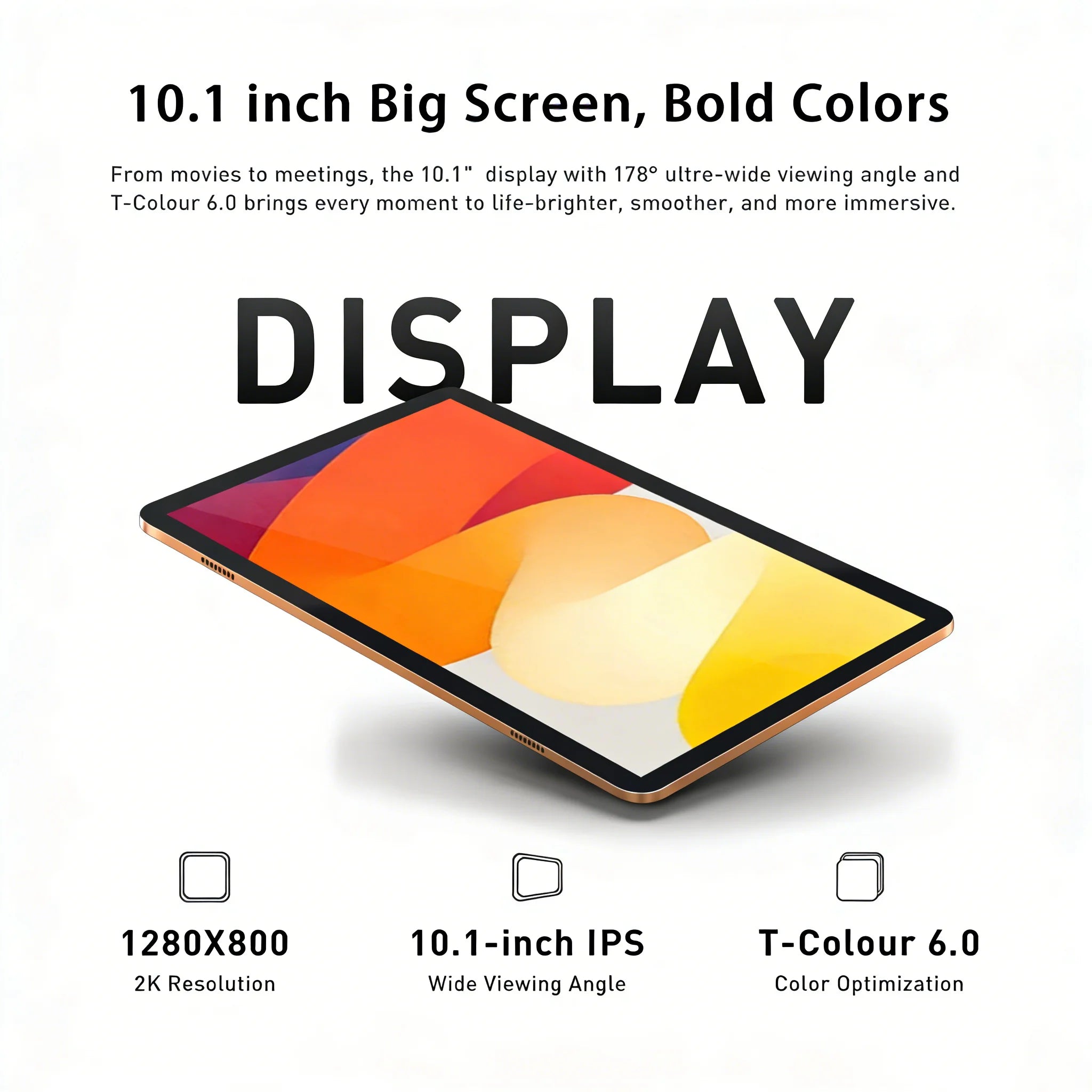 Android 15 tablet, 10.1-inch tablet, 8GB + 256GB, expandable, 2-in-1 tablet with keyboard, protective case, stylus, octa-core