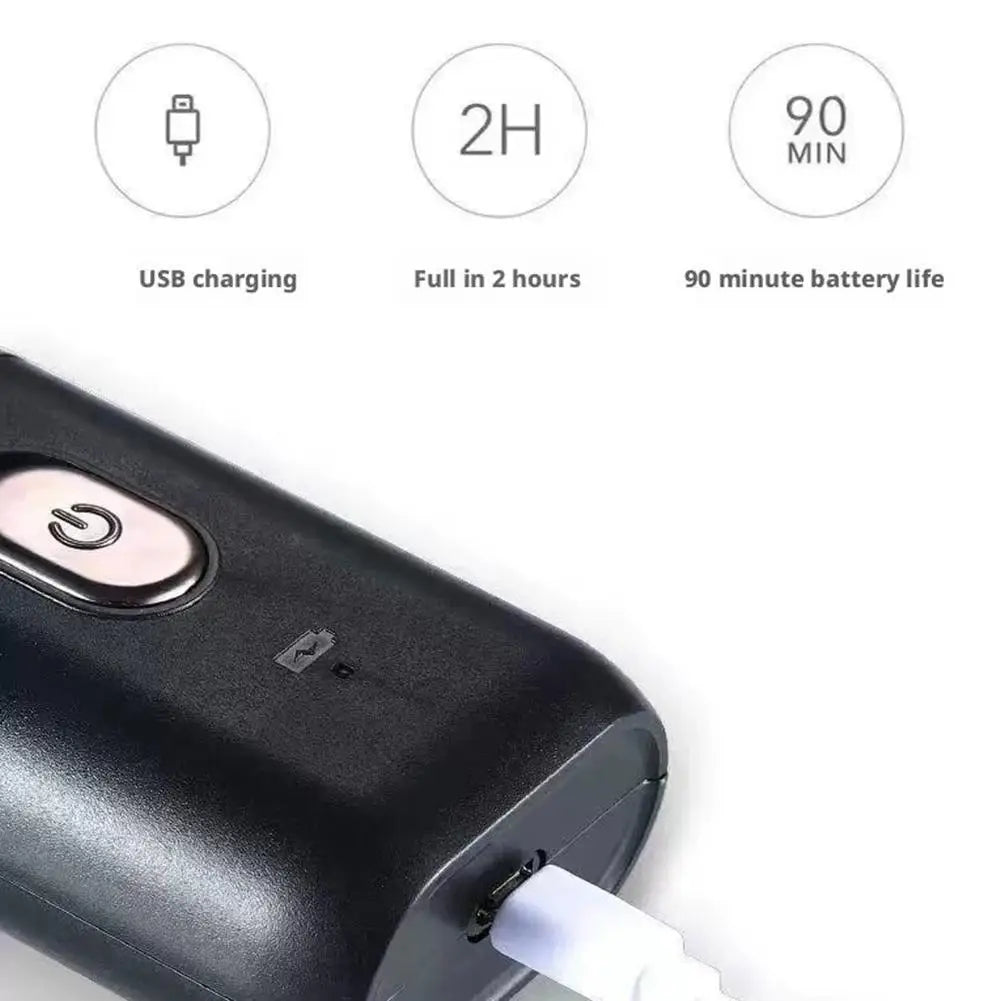 USB Rechargeable Electric Shaver for Men Portable Waterproof Mini Travel Rotary Razor