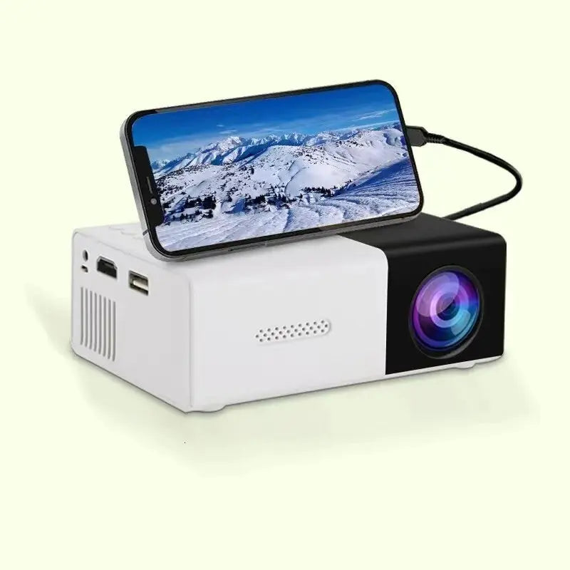 FOCABO YG300 Mini Portable Projector, 4K Audio-Visual, HD Smart LCD, Home Wall Projection