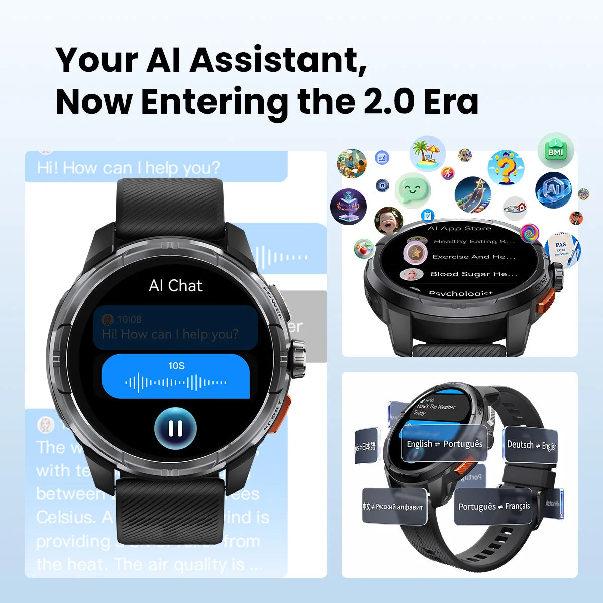 HAYLOU Solar Ultra GPS Smartwatch 1.6” AMOLED Display 5ATM Waterproof Built-in GPS Bluetooth Phone Calls Sports Smart Watch