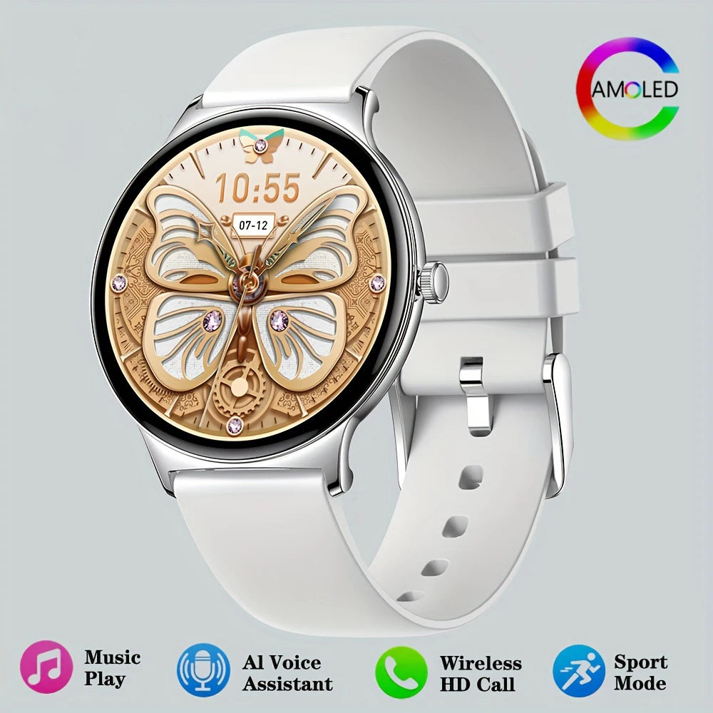 2026 New Ultra Thin1.43 inch HD 360*360 TFT Women Smart Watch Fitness Tracker Sports Bracelet Bluetooth Call Fashion Smart watch