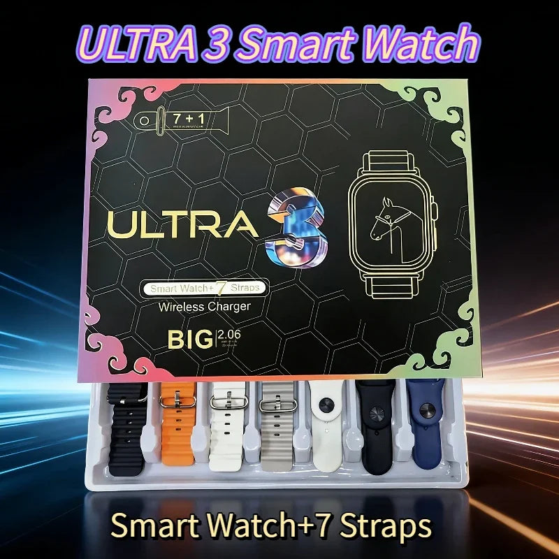 DT900 Ultra 9 Smart Watch 2.09" Big Display 7 Straps Bluetooth Call Fitness Tracker Smartwatch For IOS Android ﻿
