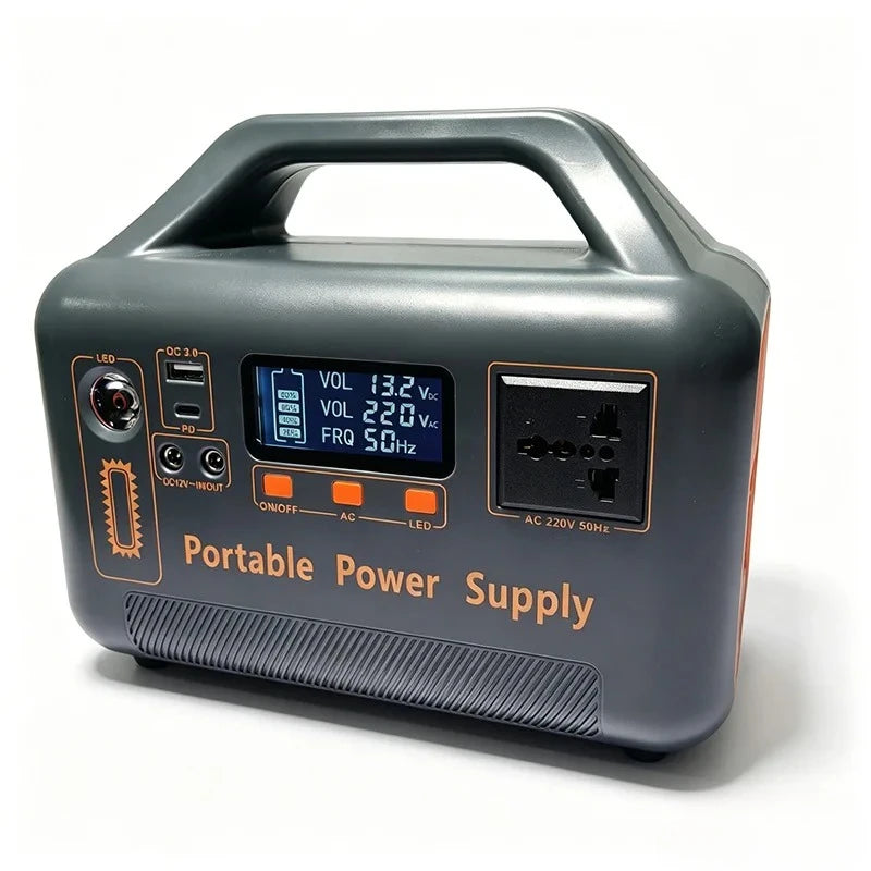 500W Portable Power Station 220V 384Wh Power Bank LiFePO4 Solar Generator For Outdoor Camping Power Supply Home Energy Storage
