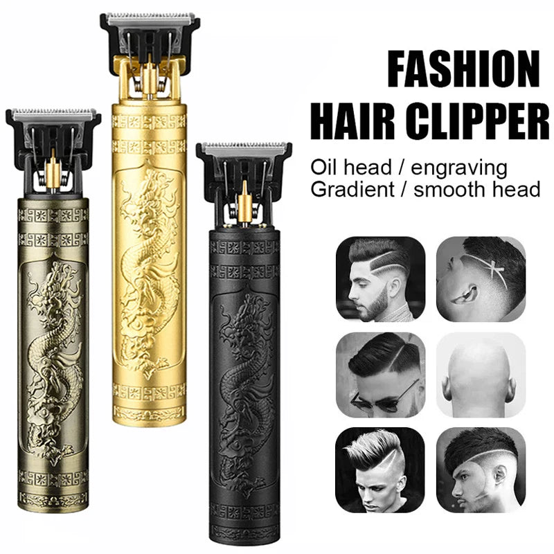 Electric Vintage Shaver Barber Cordless Hair Cutting Machine USB Charging Hair Trimmer Portable Hair Clipper Suitable For Men