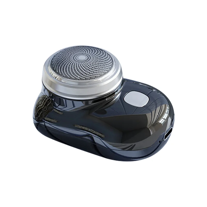 B06B-Portable USB Electric Mini Shaver For Men Pocket Electric Shaver Beard Trimmer Digital Display (C)