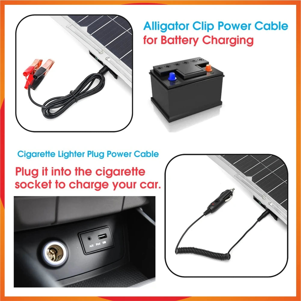 800W Portable Solar Panel Power Bank 12V Solar Panel Kit  Controller Solar Plate For Home/Camping/RV/Car Fast Battery Charger