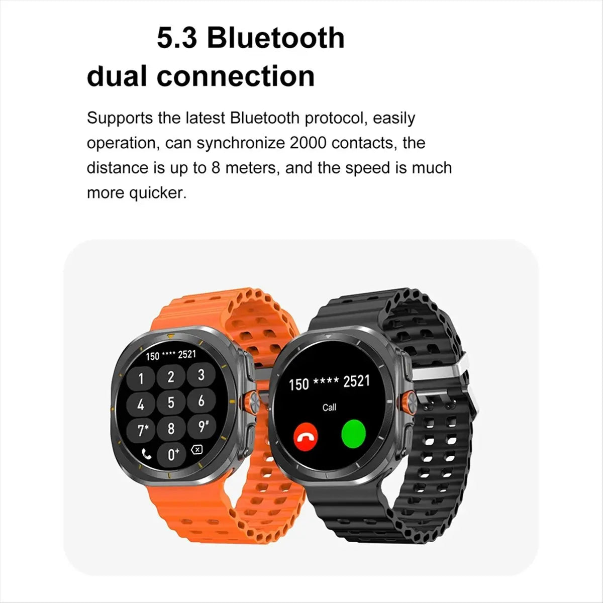 Limited Stock！DT Watch Ultra 47mm Smart Watch Bluetooth Call Compass 3D Menu Wireless Charging Series 7 Smartwatch Black