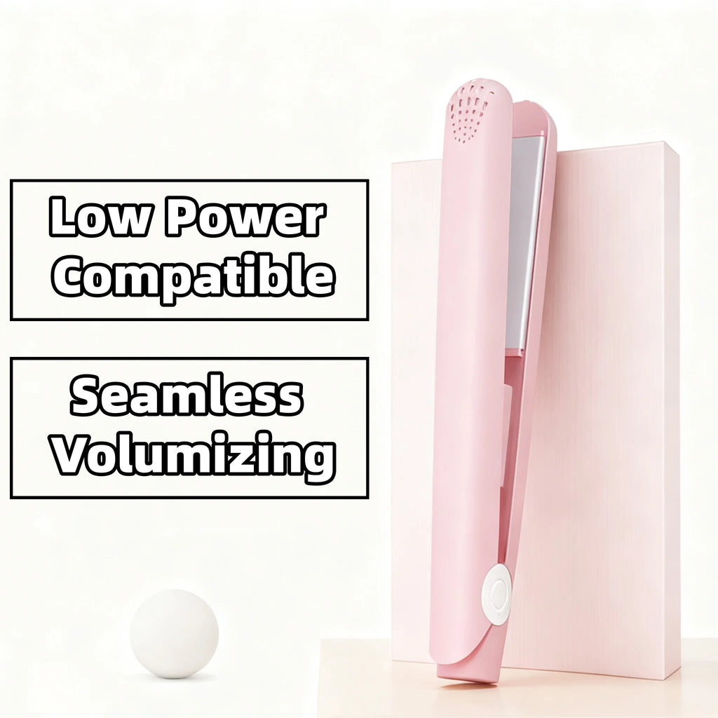 289（2）---- Mini Hair Straightener  - Portable Air Bangs Inward Curls Tool for Women & Students