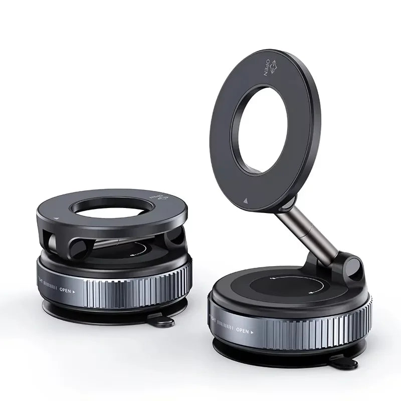 Super Strong Magnetic Phone Holder Foldable Design 360° Adjustable Vacuum Car Mount For Car Desk Bathroom Phone Holder