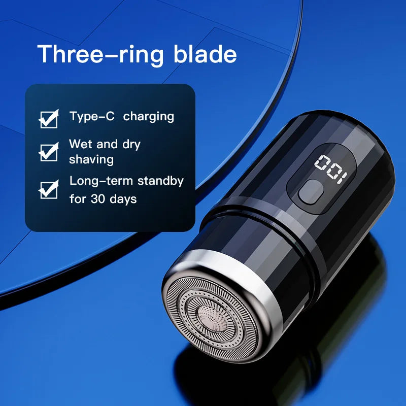 Electric Shaver For Men Capsule Design Travel Home Use Electric Beard Knife USB Rechargeable Pocket Mini Portable Electric Razor