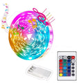 2835 LED Strip Light RGB Rope Lights Self-Adhesive Cuttable Battery Powered for TV/PC Backlighting Gaming Room Decoration