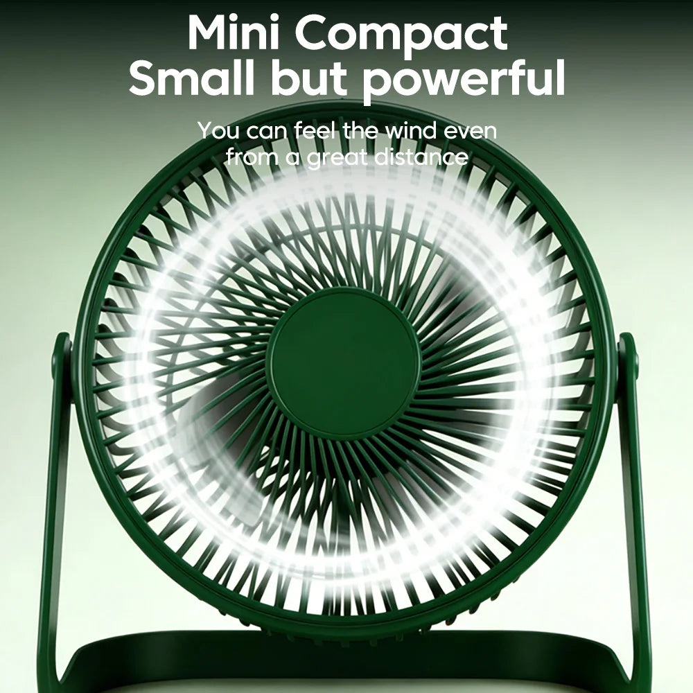 Mini Desktop Fan Nature Breeze USB Rechargeable Cable Small Fan For Student Dormitory Computer Summer Gadget Home Desk Office