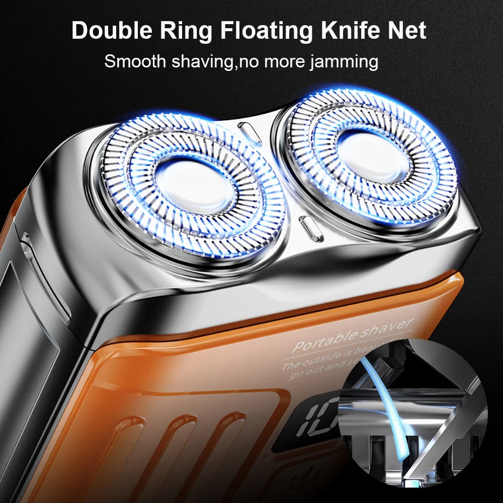 Electric Shaver for Men Beard Trimmer Mini Electric Razor for Men Rechargeable Shaving Razor Dual Blade Men's Shaver Machine