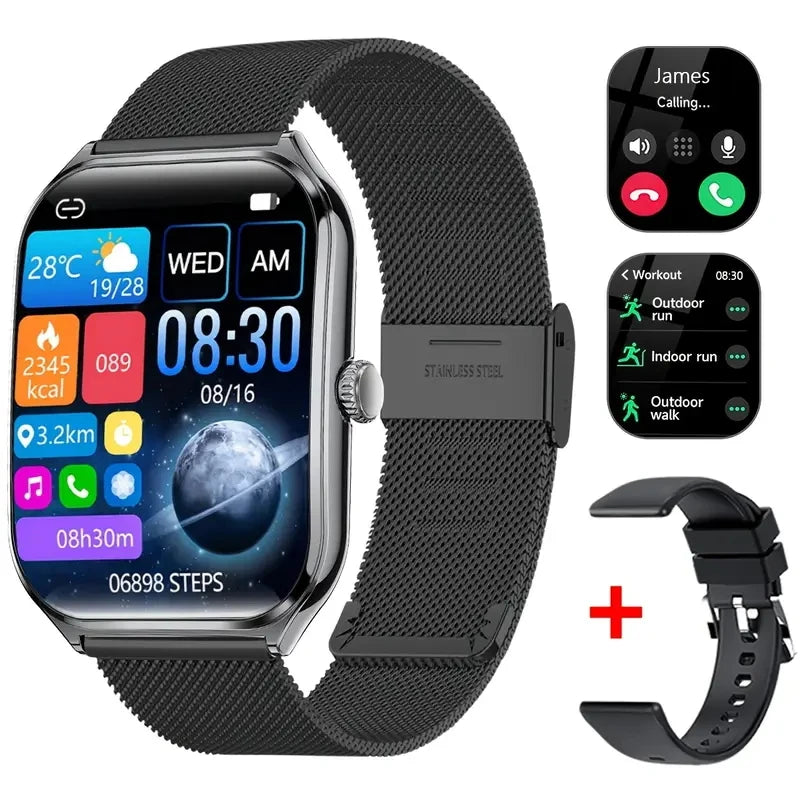 2026New Ultra Thin Smart Watch men 1.96" AMOLED 360*360 HD Pixel Display Always Show Time Call Reminder Smartwatch Ladies