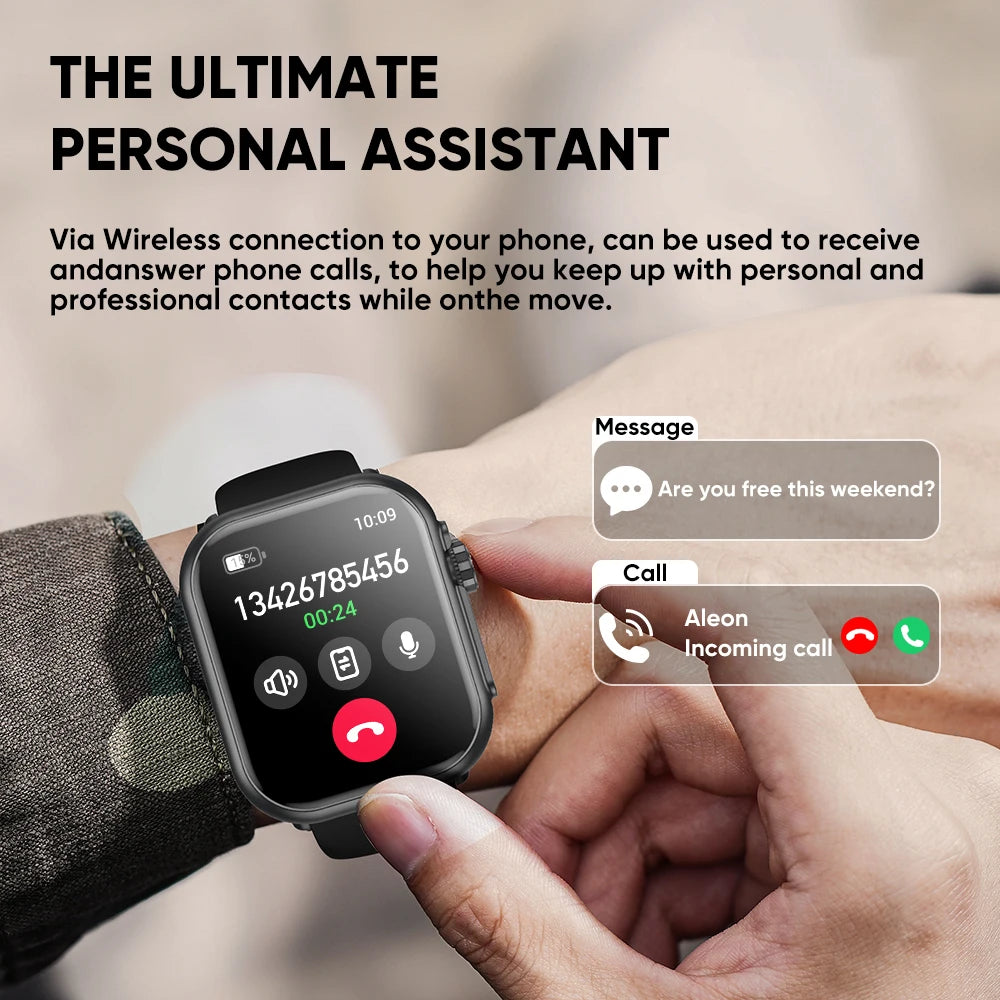 Watch Ultra 2 SE Smart Watch Men Women 1000mAh Bluetooth Call Sports Fitness Bracelet IP68 Waterproof Smartwatch IOS