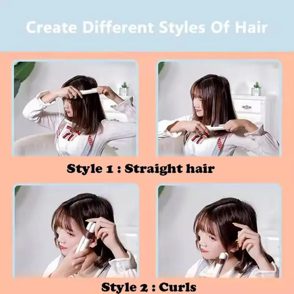 Mini Hair Straightener, Multi-color Splint, Quick Heating, Non-damaging Ceramic Plate, Bangs Clip, Curling and Straightening