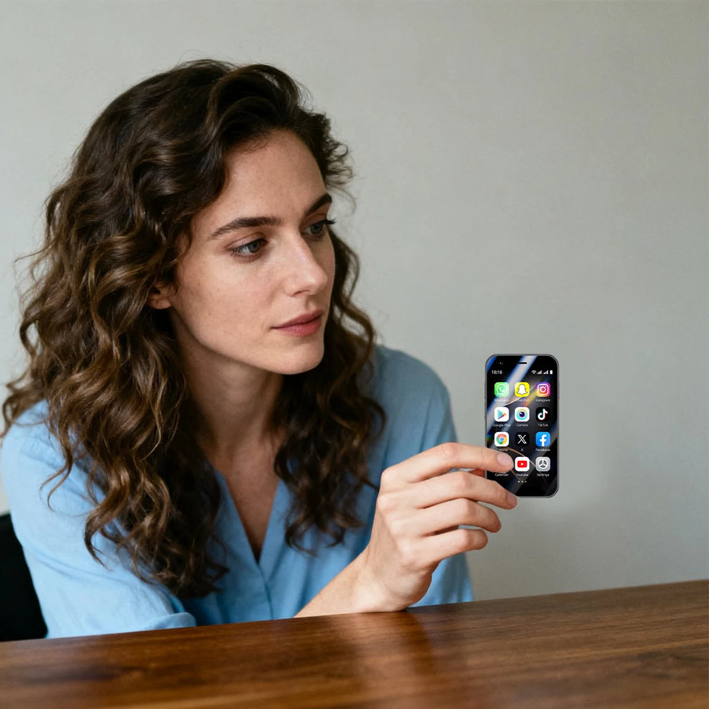 A17 Mini Smartphone 3.0-inch Android System Portable Pocket Phone Dual SIM Dual Standby Face Recognition Technology