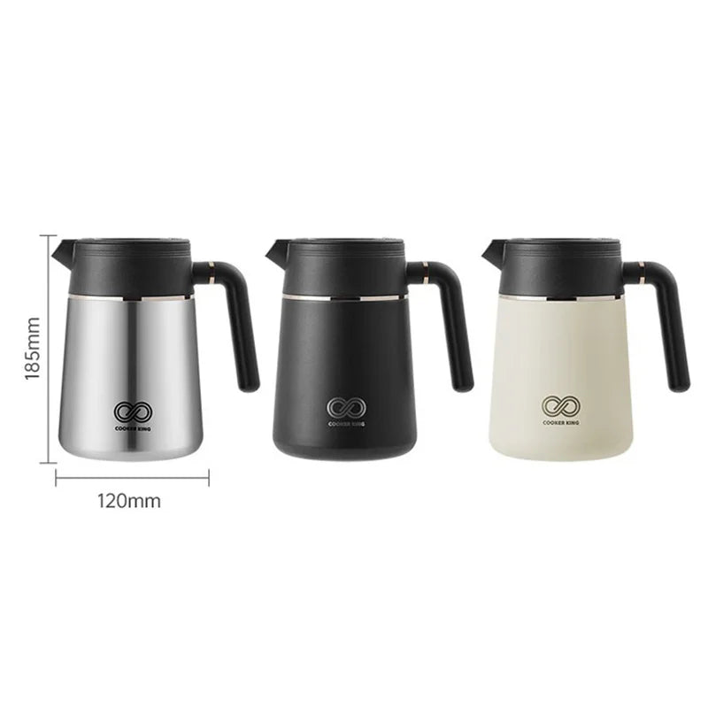 COOKER KinG 1L Thermos Tea Pot Ceramic Coating Kettle Tea Water Separation Insulated Pot Large Capacity Home Office Tea Maker