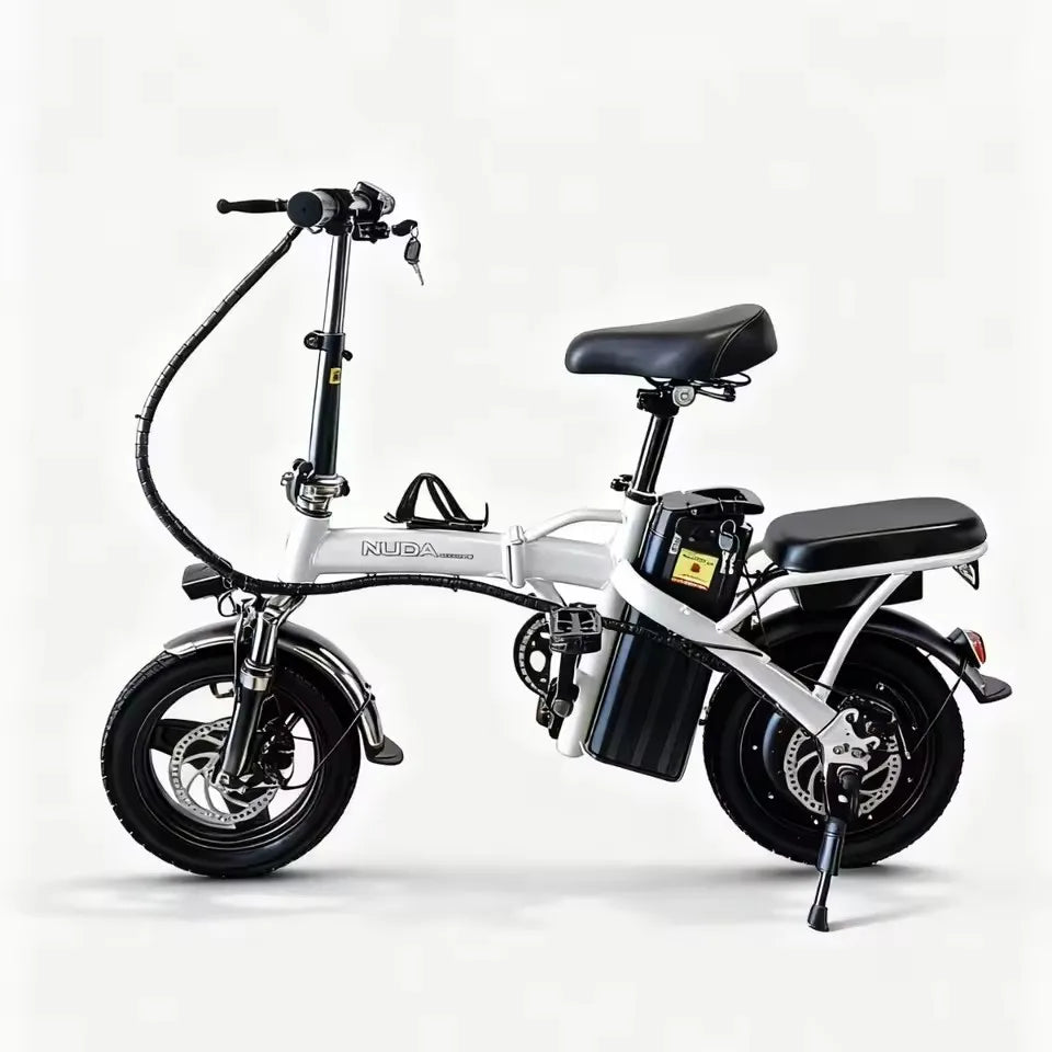 Electric bicycle with good looks 14 inches 400W 48V 30AH long battery life small electric bike for city work and commuting