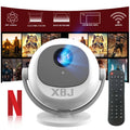 XBJ Mini  4K Home Theater Projector, Android WiFi 6 BT 5.0 Auto Keystone 360° Rotation Portable Video Projector for Outdoor Home