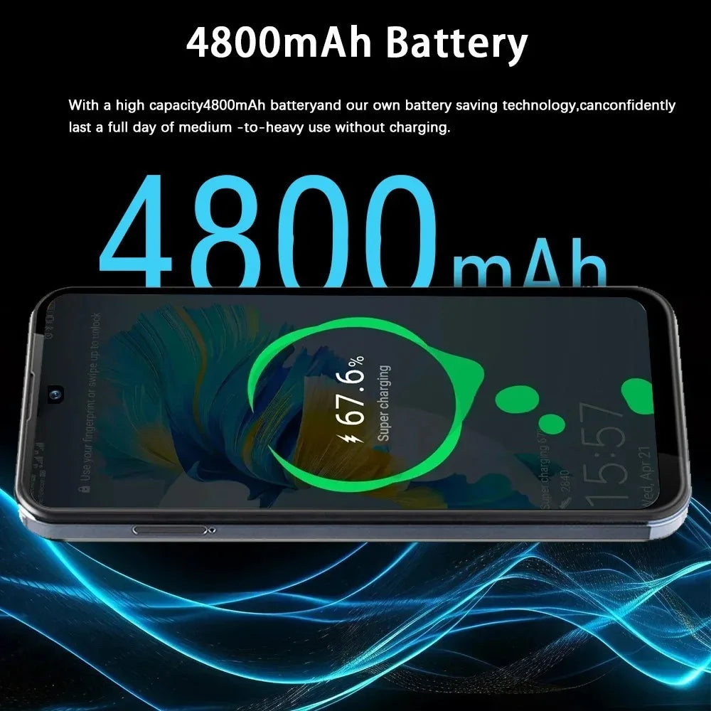 W&O X200 4G Smartphone Android 4GB RAM+64GB ROM Mobile Phone 6.53 Inch Dual SIM 4800mAh Battrey 5+13MP Camera Cell Phone on Sale