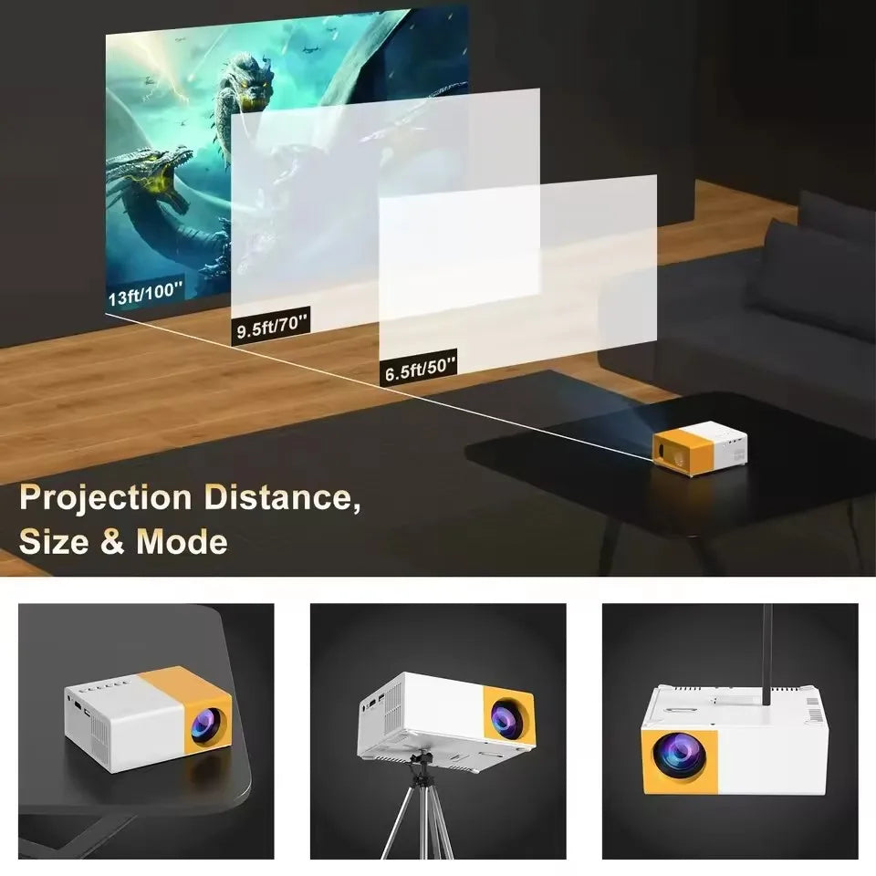 2025 New YG300 Portable Mini Movie Projector for Outdoor Camping &Drive-in Home Theater 30000 Hours Long Life Compact Projectors