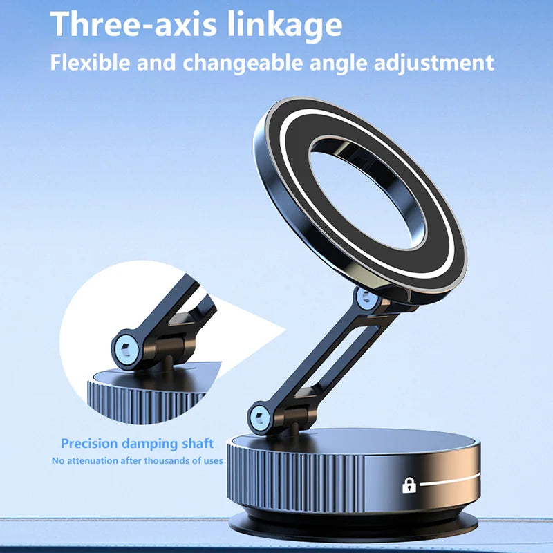 Super Strong Magnetic Phone Holder Foldable Design 360° Adjustable Vacuum Car Mount For Car Desk Bathroom Phone Holder