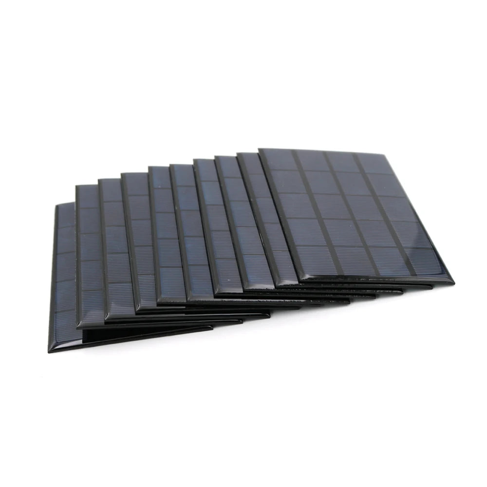 10pcs x 5VDC Solar Panel Power bank 150 160 200 250 500 840 mA Solar Panel 5V Mini Solar Battery cell phone charger portable