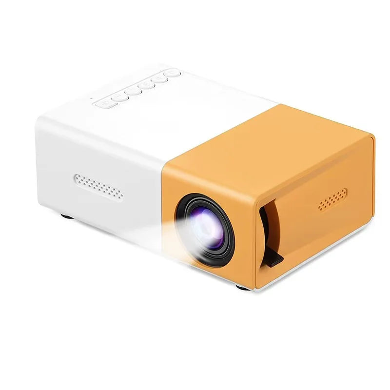 FOCABO YG300 Mini Portable Projector, 4K Audio-Visual, HD Smart LCD, Home Wall Projection