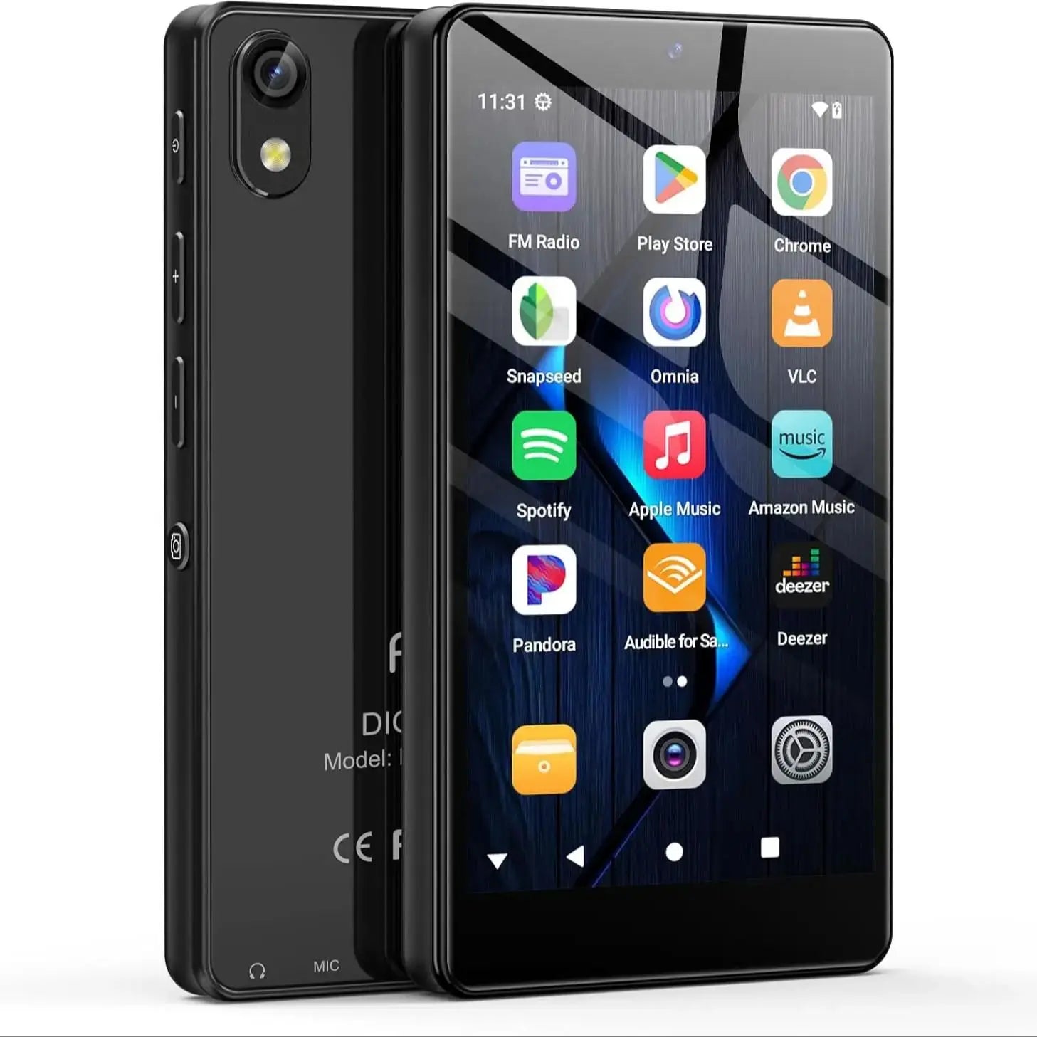 Android 13 32GB/96GB MP3 player with Bluetooth 5.0 and WiFi, Spotify, camera and speakers
